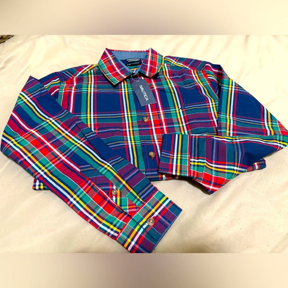 NEW! Nautica Plaid long sleeves